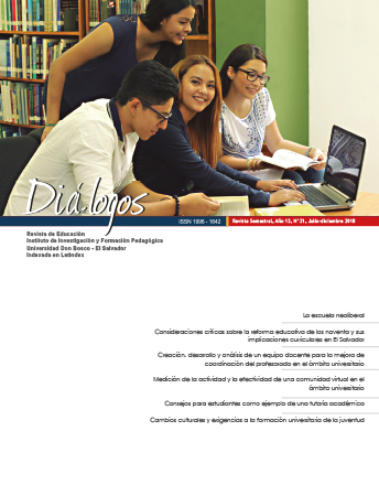 					Ver Vol. 12 Núm. 21 (2018): Revista Diá-logos No. 21, Julio-diciembre 2018 
				